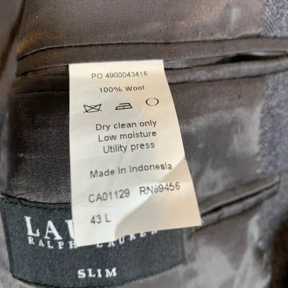 Ralph Lauren Black Label Wool Blazer Size 43L